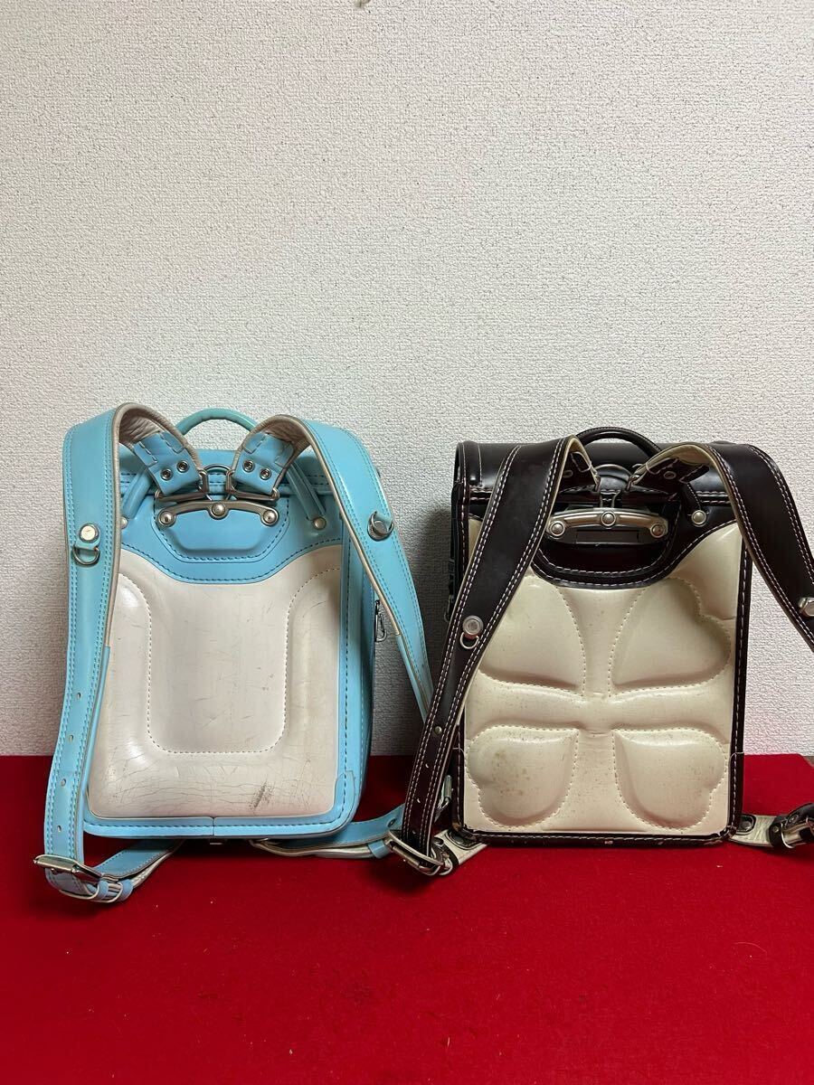 JP2579＊ランドセル 小學(xué)校 小學(xué)生 女の子 水色 茶色 2點(diǎn)おまとめ＊