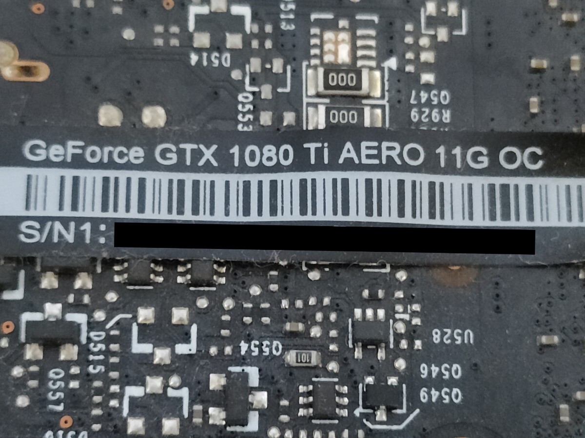 NVIDIA MSI GeForce GTX1080Ti 11GB AERO OC 【グラフィックボード】