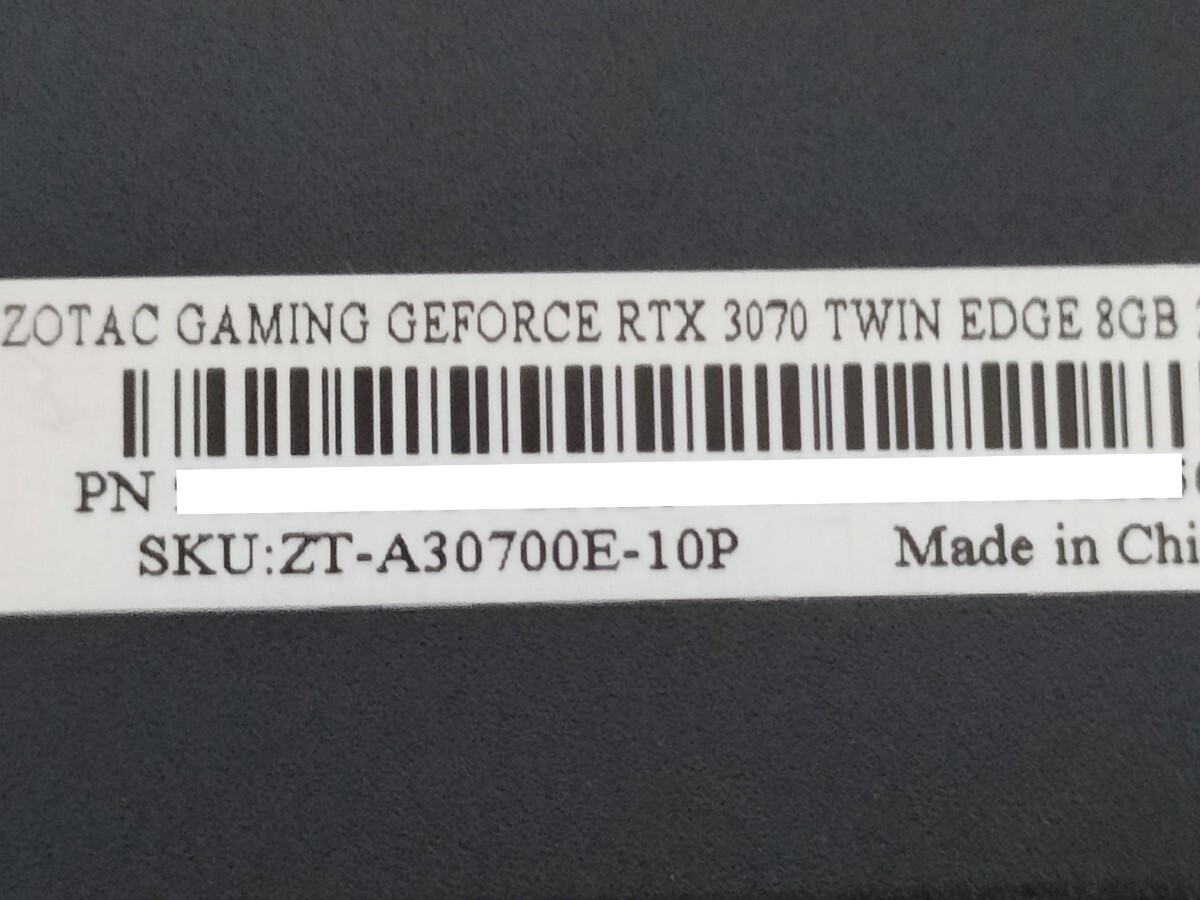 NVIDIA ZOTAC GAMING GeForce RTX3070 8GB TWIN EDGE 【グラフィックボード】