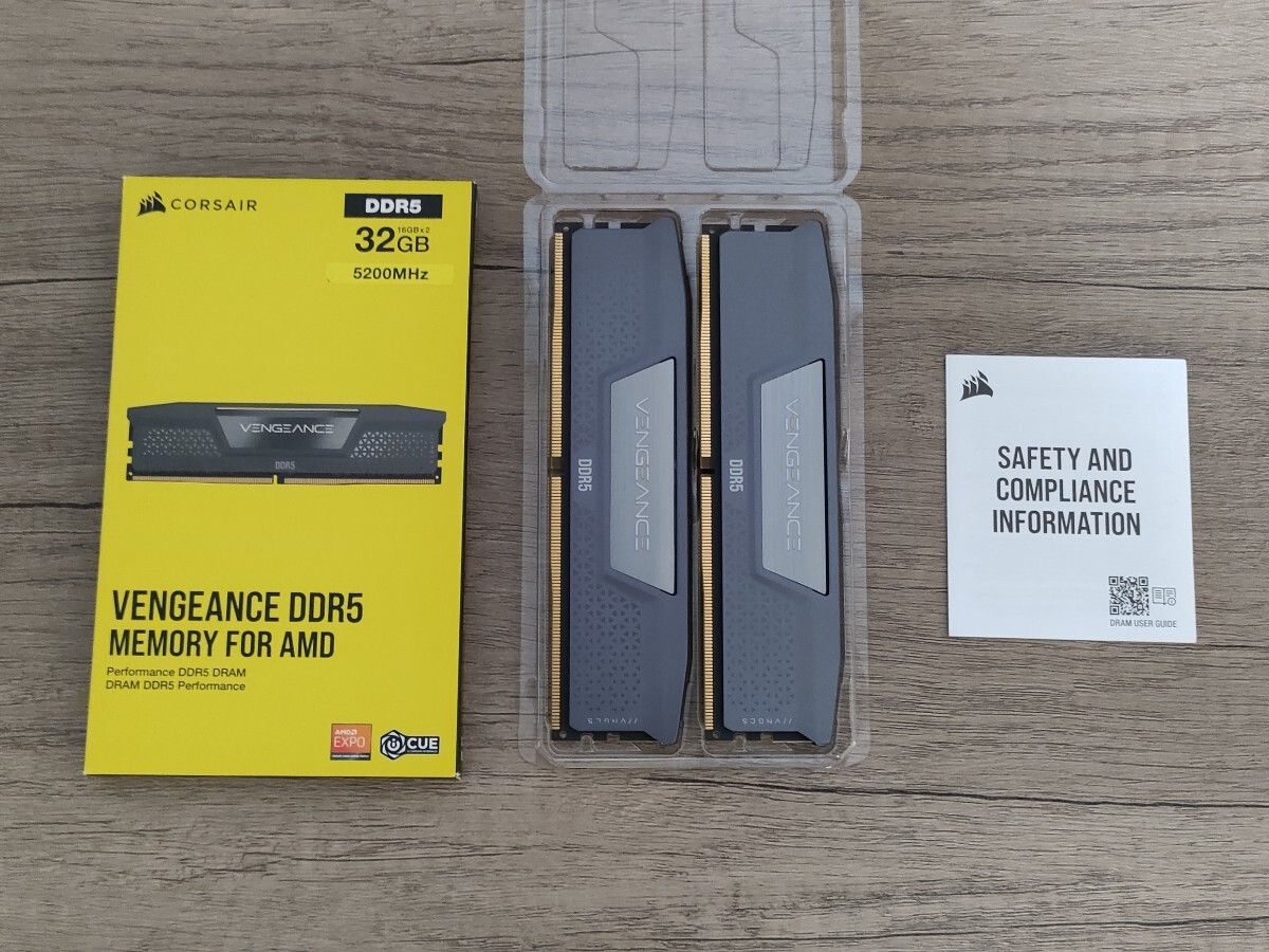CORSAIR VENGEANCE DDR5 5200MHz 16GB×2枚 計32GB 【デスクトップ用メモリ】