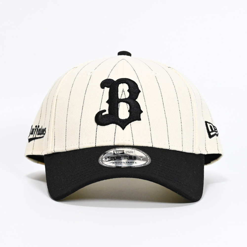 オリックスバファローズ　Buffaloes×NEW ERAキャップ 9FORTY/Bロゴ/ピンストライプ　2024年モデル
