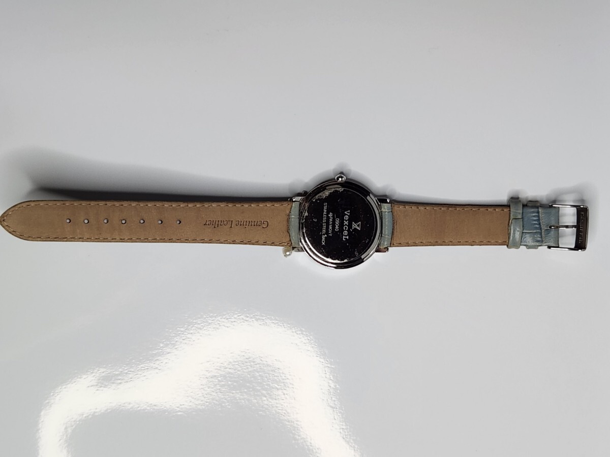 V новый товар не использовался /VEXCEL / Swarovski женские наручные часы часы 3 стрелки кварц White Butterfly . циферблат ювелирные изделия циркон натуральная кожа ремень