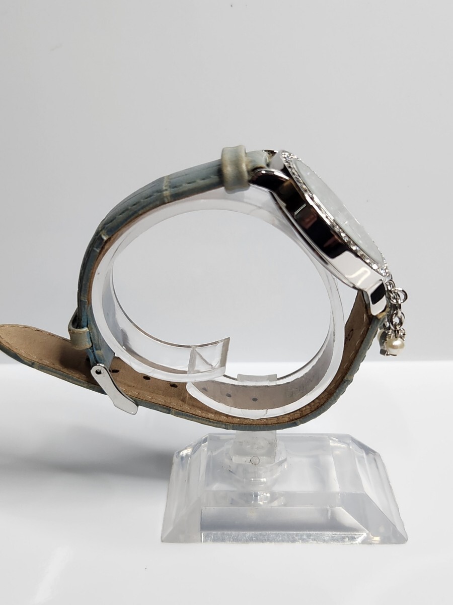 V новый товар не использовался /VEXCEL / Swarovski женские наручные часы часы 3 стрелки кварц White Butterfly . циферблат ювелирные изделия циркон натуральная кожа ремень