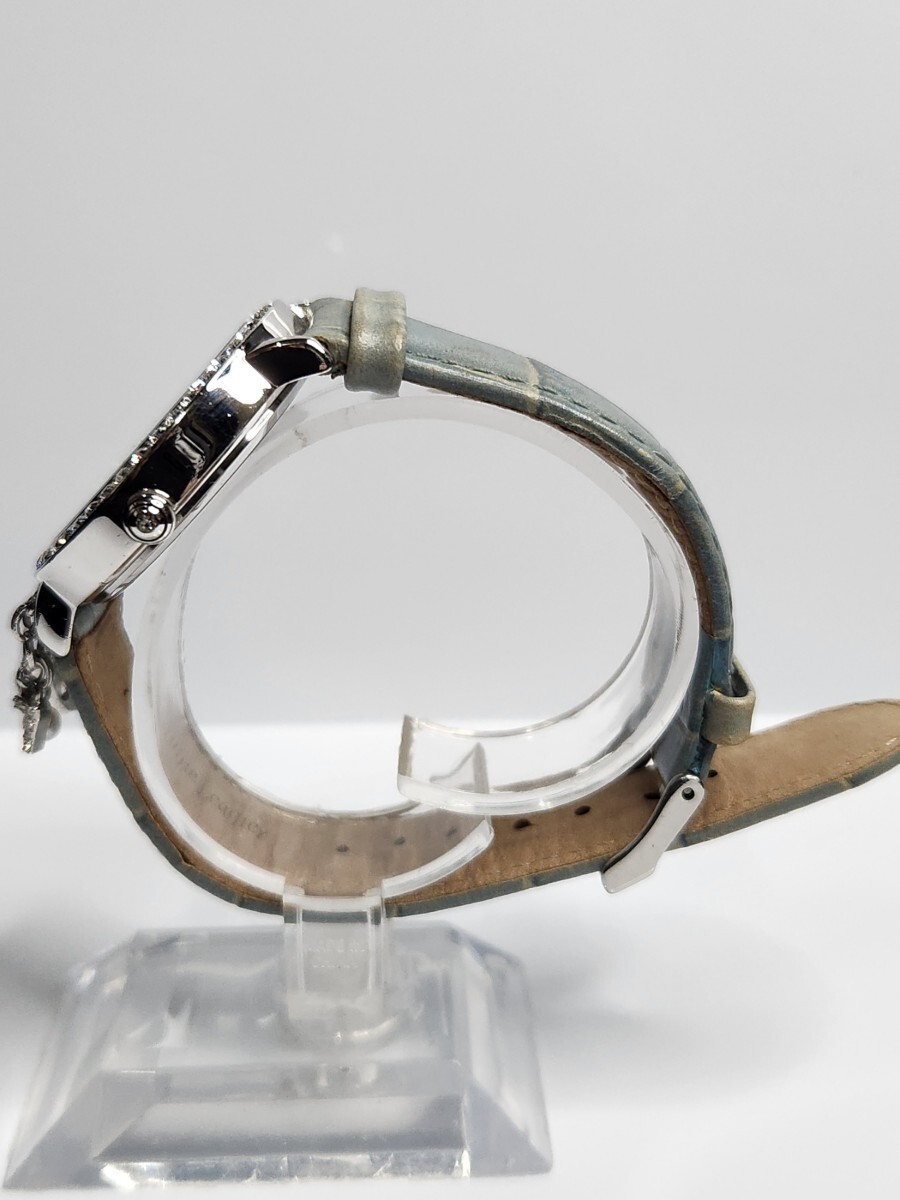 V новый товар не использовался /VEXCEL / Swarovski женские наручные часы часы 3 стрелки кварц White Butterfly . циферблат ювелирные изделия циркон натуральная кожа ремень