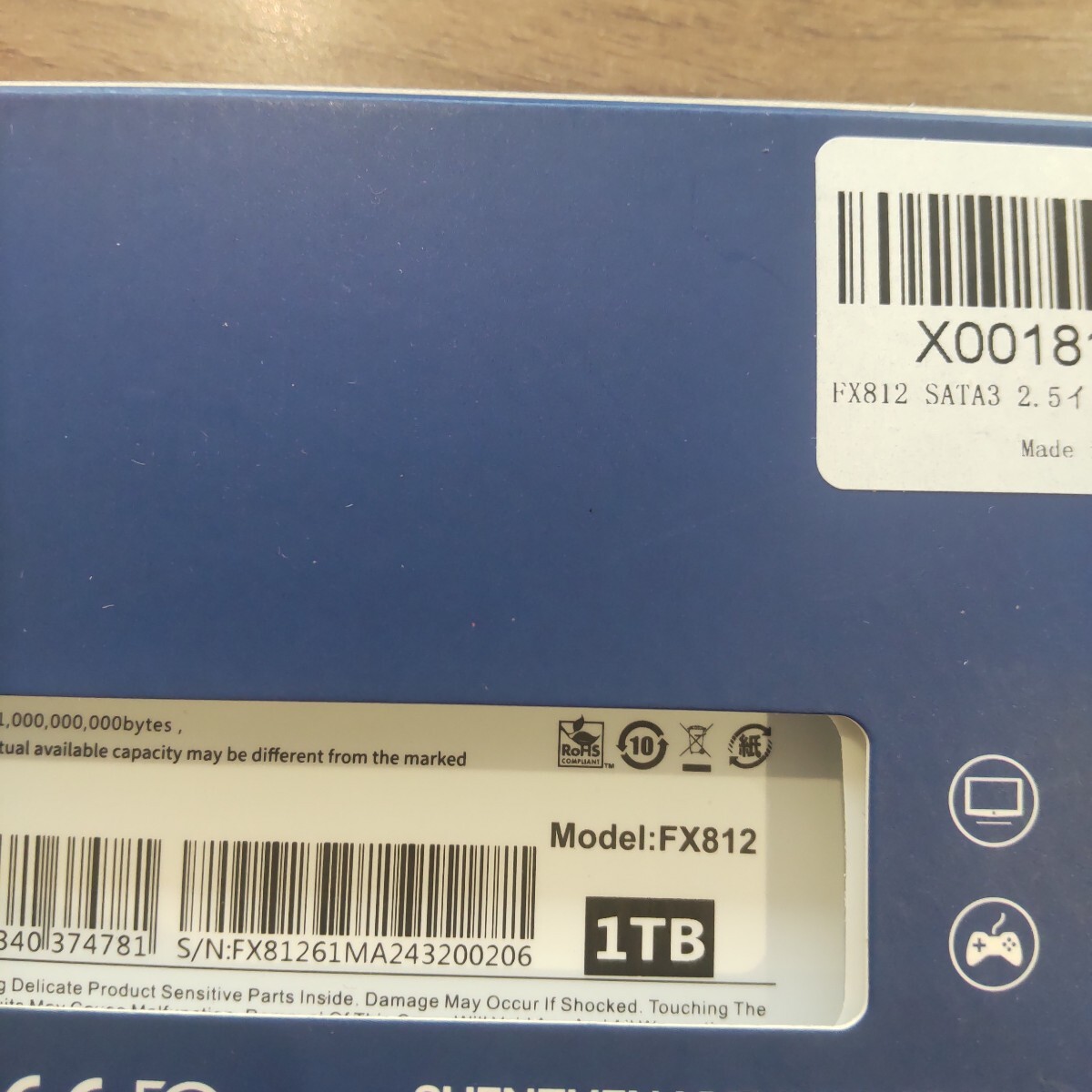 新品未使用 フィクウォットFX812 SSD SATA III 6.35cm、6GB/秒、3D NAND TLC、SLCキャッシュ 1TB④