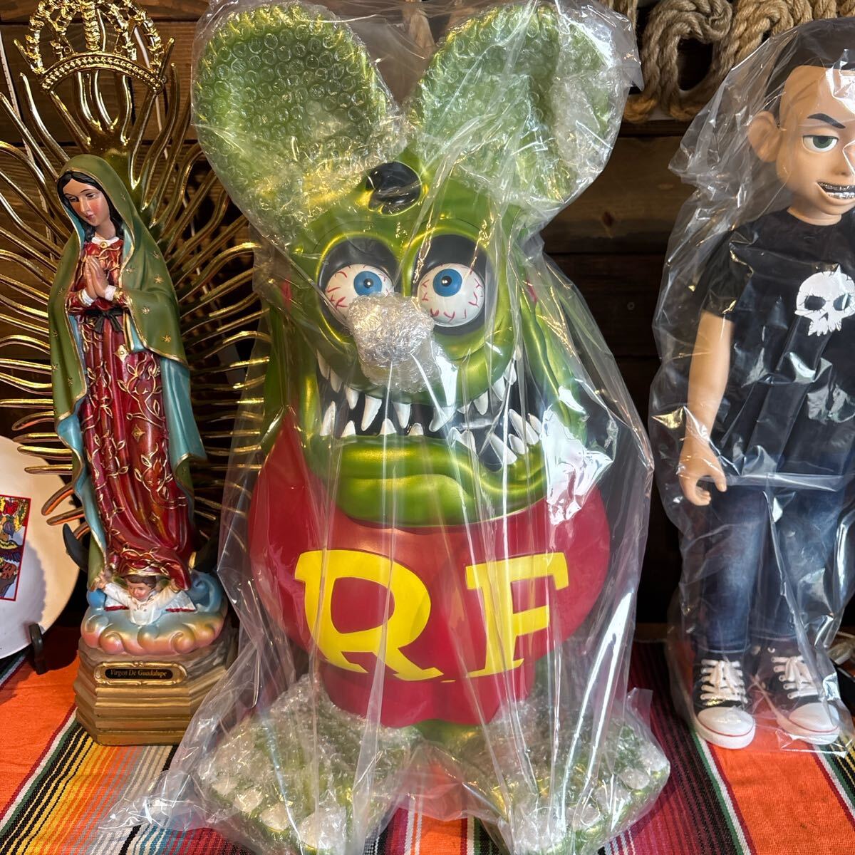 ラットフィンク 巨大 フィギュア 特大 RAT FINK 緑 ガレージ 置物 ラットフィンク 巨大 フィギュア 特大 RAT FINK 緑 ガレージ