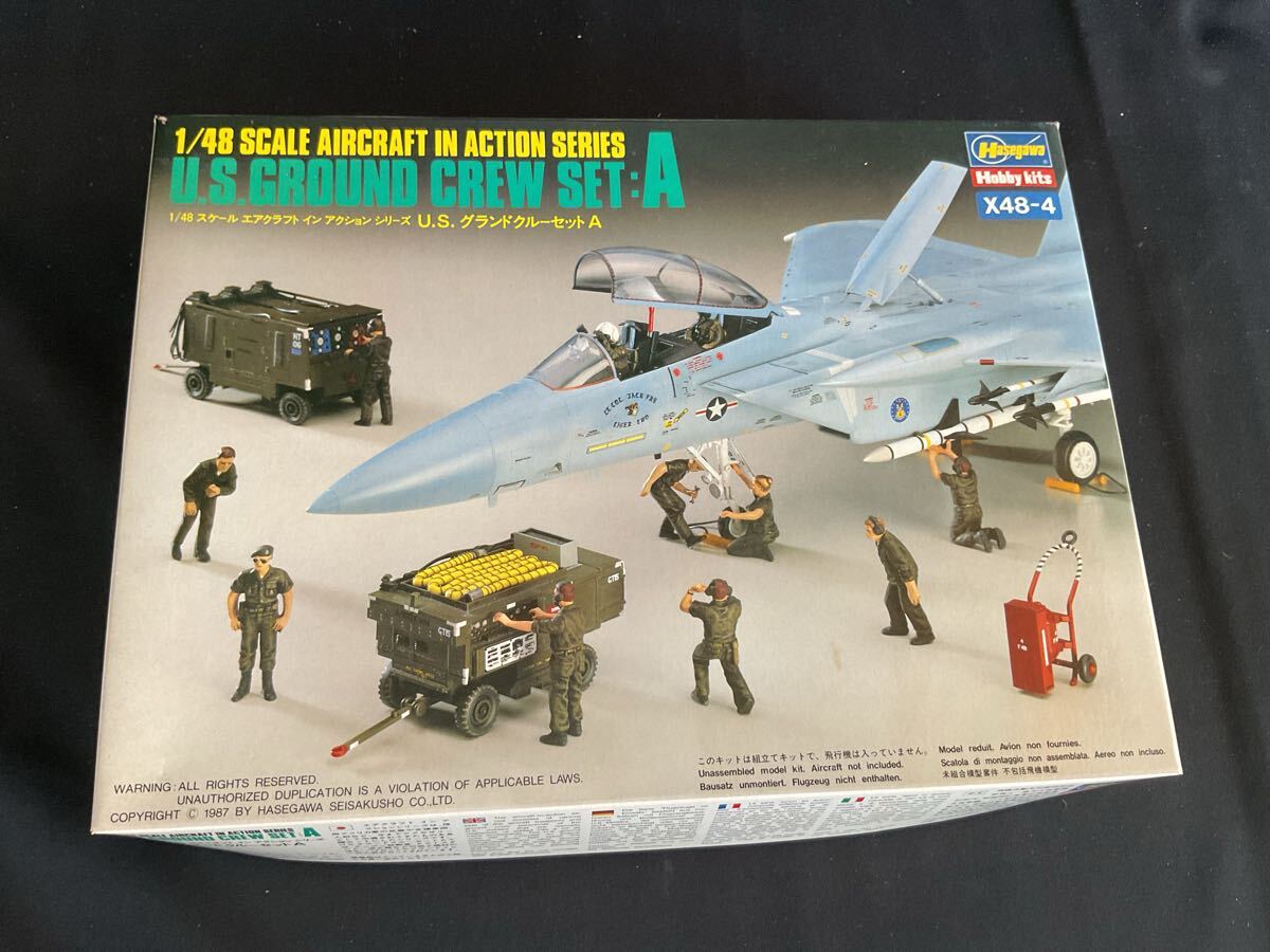 ( рисовое поле )[B-748]Hasegawa 1/48 U.S. GROUND CREW SET A пластиковая модель не собран 