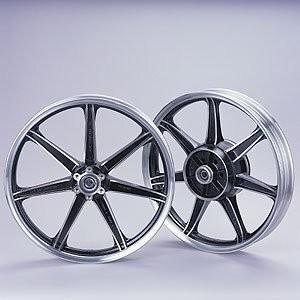 【ヤマハ純正】01'～ SR400 RH16J/RH03J/RH01J キャストホイールセット 切削ブラック 新品