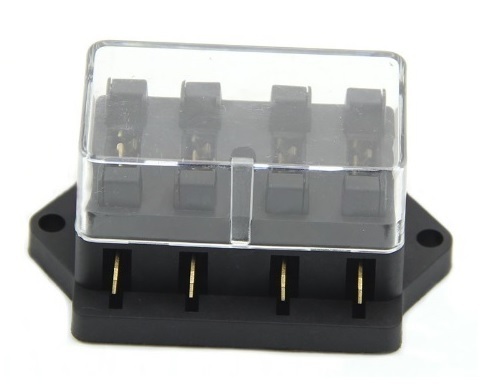 車用ブレードヒューズホルダーボックス!ユニバーサル12V/24V 4WAYヒューズボックスブロックヒューズホルダー最大40A!_画像3
