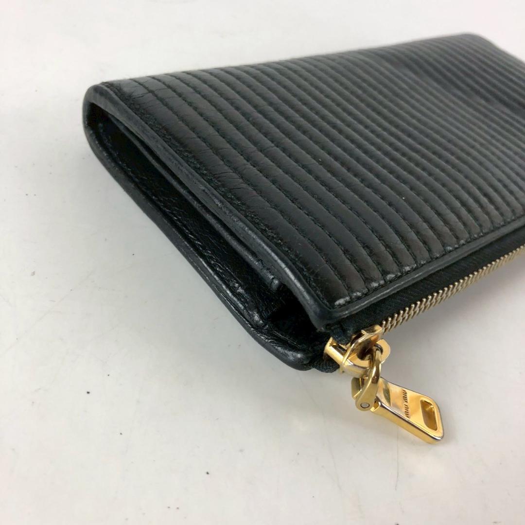 MIUMIU ミュウミュウ ラウンドファスナー 長財布 ブラック レディース 財布 カードケース カード入れ お札入れ 小銭入れ コインケース