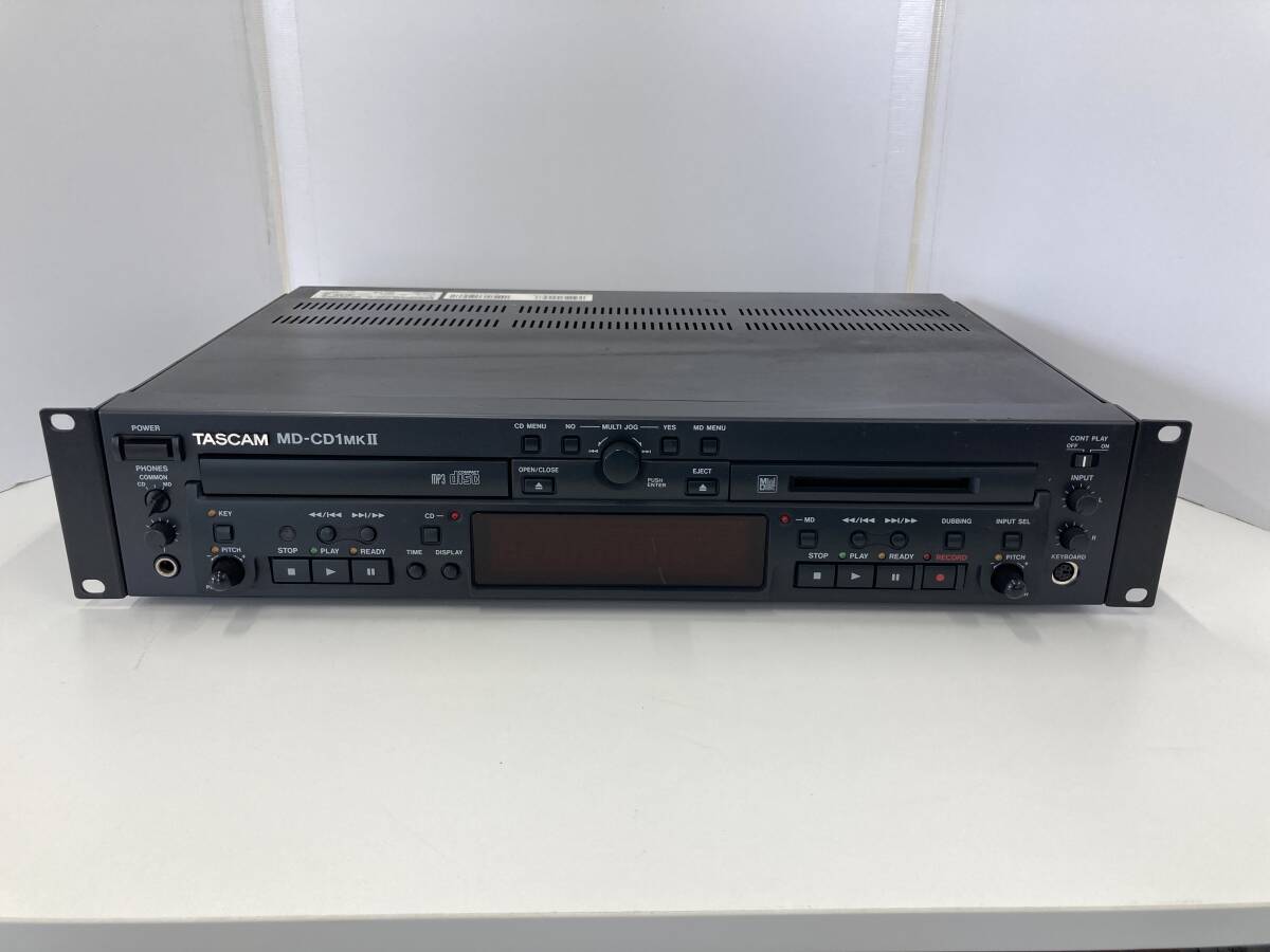 b100 TASCAM Tascam MD-CD1 MKⅡ 2008 год производства MD/CD панель плеер двойной панель аудио коллекция * Junk работоспособность не проверялась 