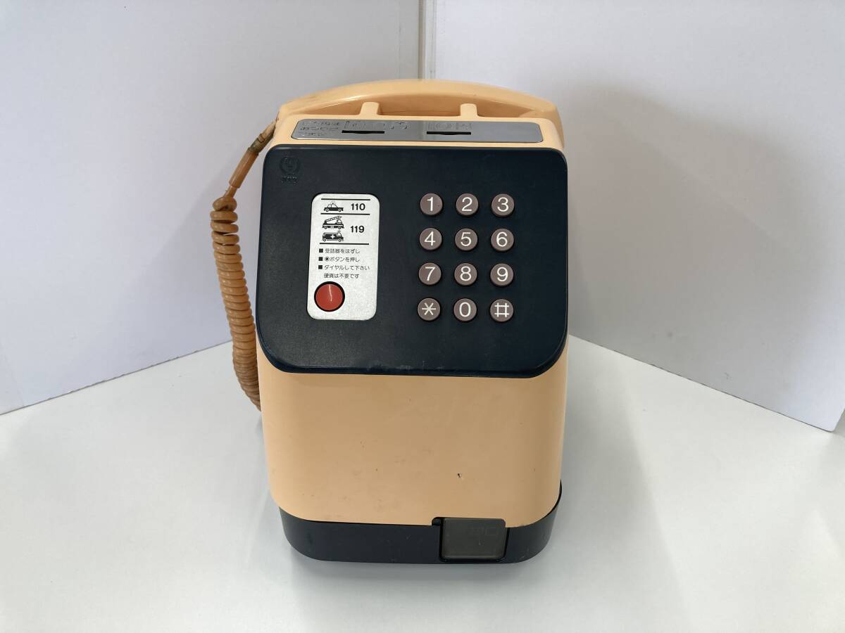 c100 NTT 公衆電話 675P-VB ピンク電話 プッシュ式公衆電話 日本電信電話 昭和 レトロ コレクション ※ジャンク 動作未確認 汚れ傷有_画像1
