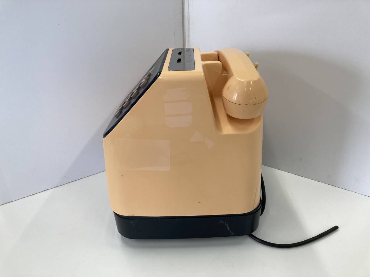 c100 NTT 公衆電話 675P-VB ピンク電話 プッシュ式公衆電話 日本電信電話 昭和 レトロ コレクション ※ジャンク 動作未確認 汚れ傷有_画像2