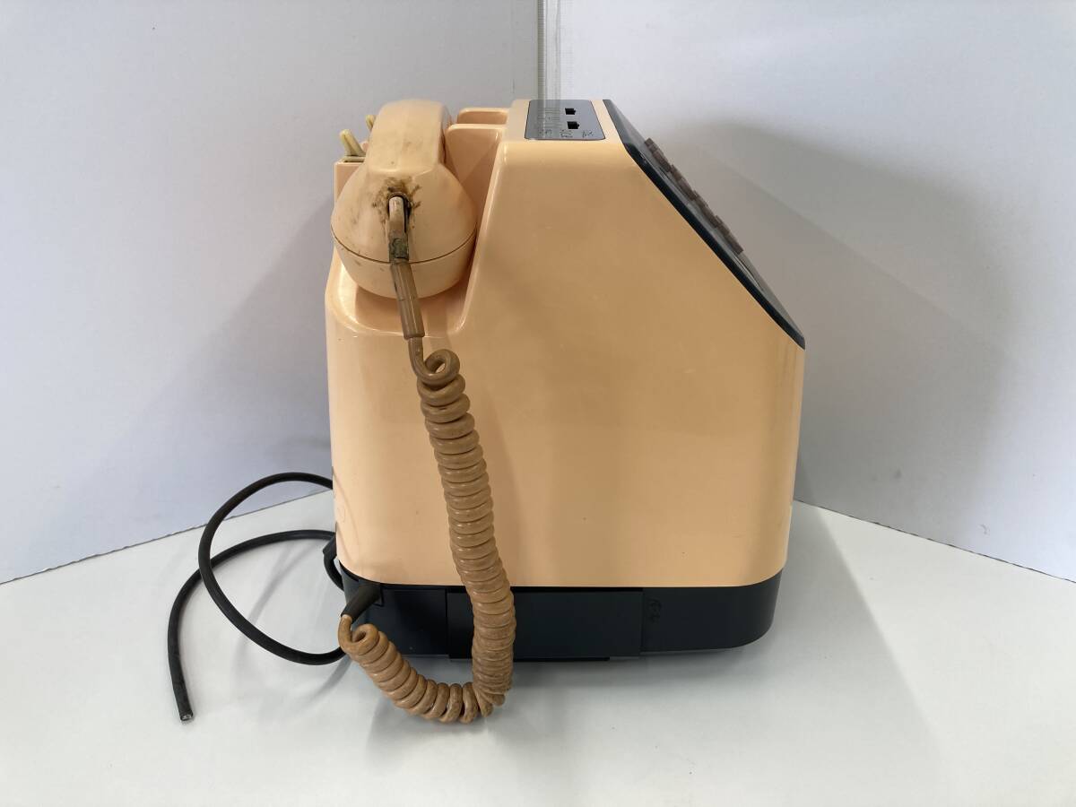 c100 NTT 公衆電話 675P-VB ピンク電話 プッシュ式公衆電話 日本電信電話 昭和 レトロ コレクション ※ジャンク 動作未確認 汚れ傷有_画像4