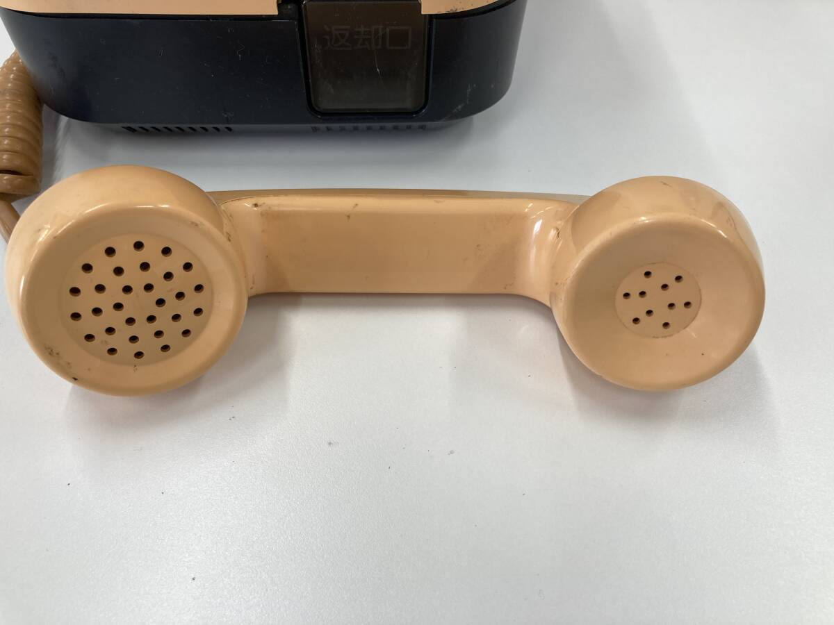 c100 NTT 公衆電話 675P-VB ピンク電話 プッシュ式公衆電話 日本電信電話 昭和 レトロ コレクション ※ジャンク 動作未確認 汚れ傷有_画像8