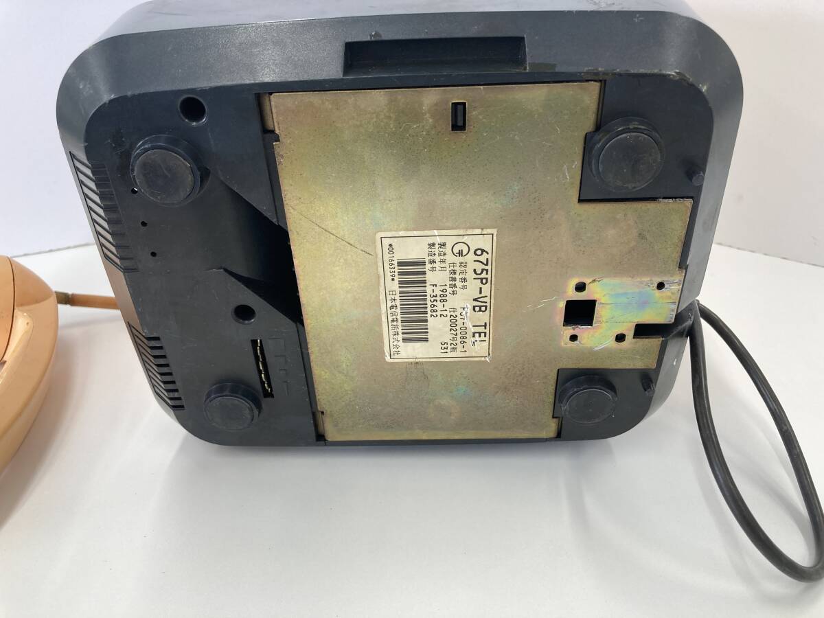 c100 NTT 公衆電話 675P-VB ピンク電話 プッシュ式公衆電話 日本電信電話 昭和 レトロ コレクション ※ジャンク 動作未確認 汚れ傷有_画像9