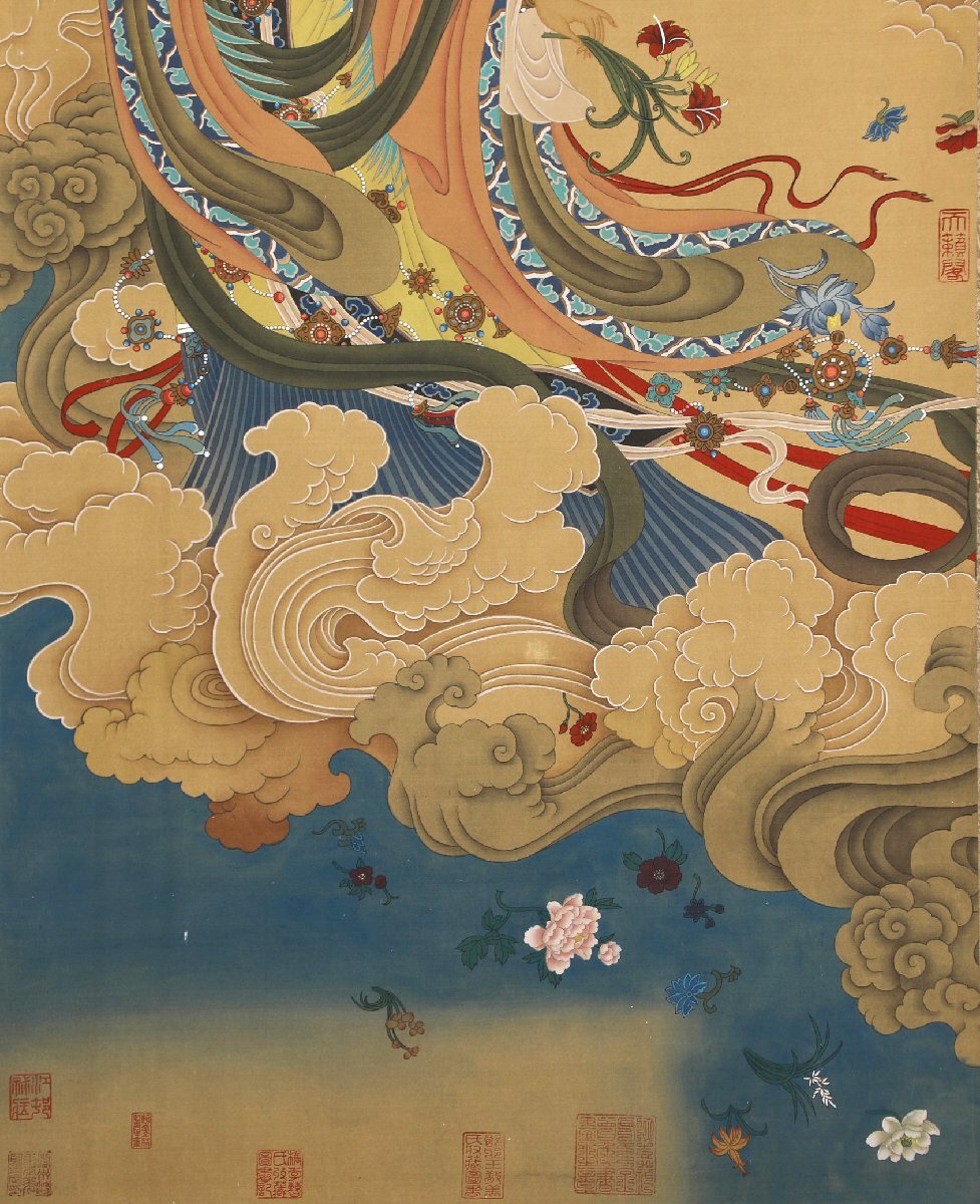 中国美術 中国明代画家『 唐寅 波仙子 』 掛け軸 紙本   書法家 中国美術 中国明代画家『 唐寅 波仙子 』 掛け軸 紙本 書法家