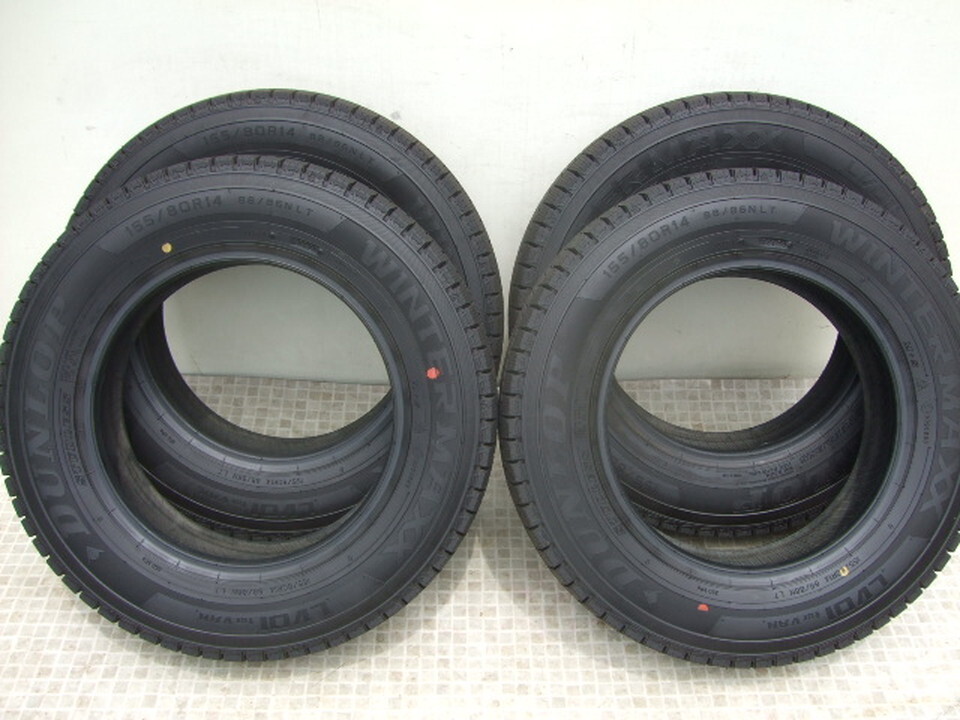 ダンロップ WINTER MAXX LV01 155/80R14 88/86N LT 2024年製 バリ溝 4本セット 会社宛 送料無料 A04_画像7