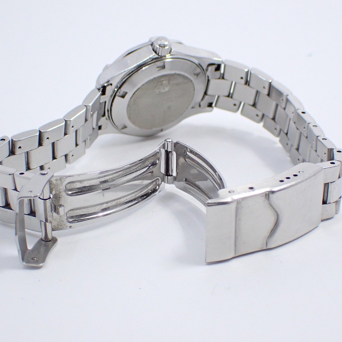 タグホイヤー アクアレーサー 400本限定モデル クォーツ レディース 腕時計 ブルー文字盤 純正SSベルト WAF141M【いおき質店】_画像6