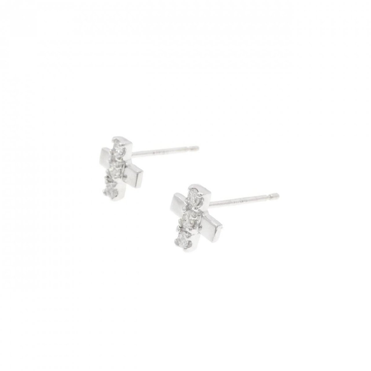 K18WG ダイヤモンド ピアス 0.12CT