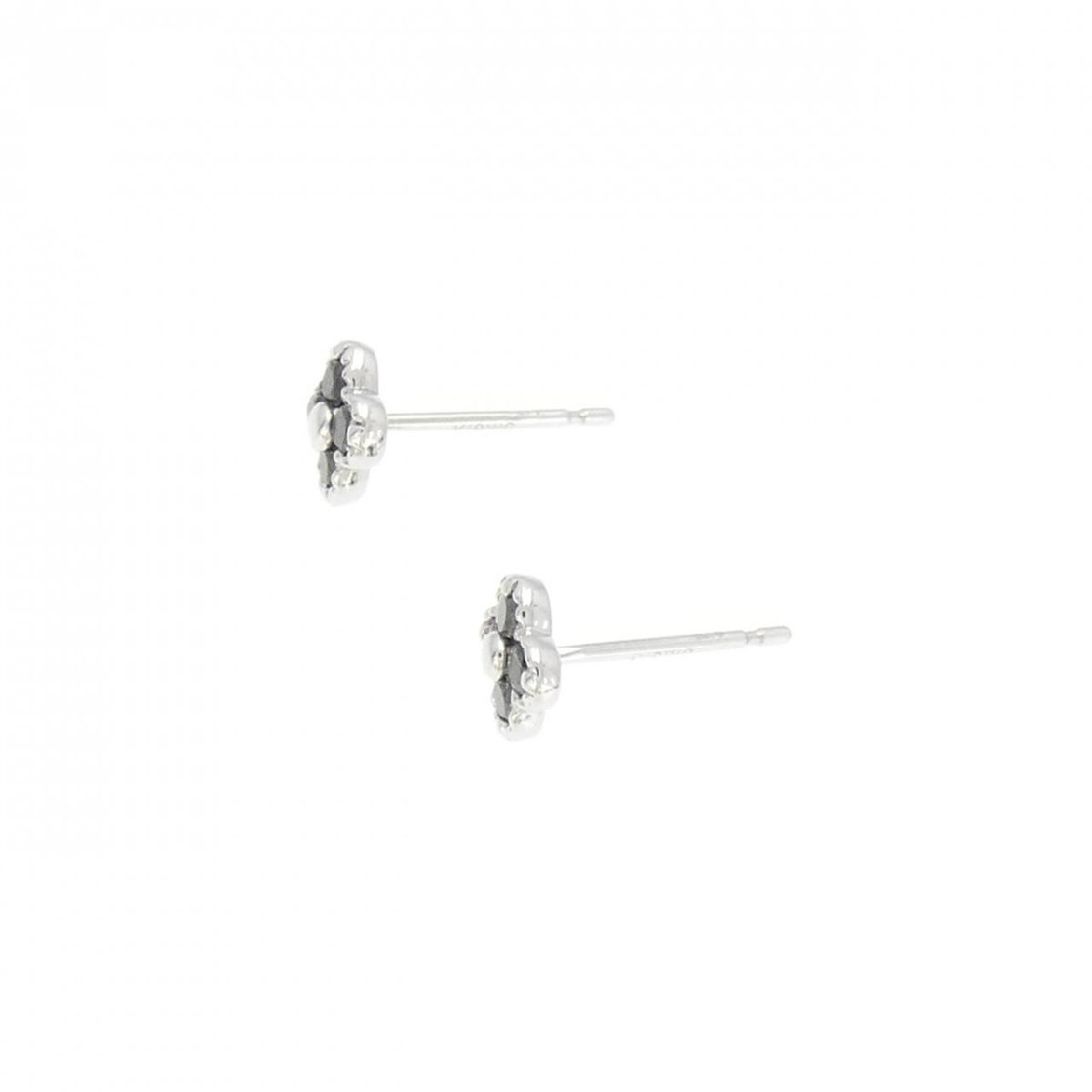 K18WG フラワー ダイヤモンド ピアス 0.20CT
