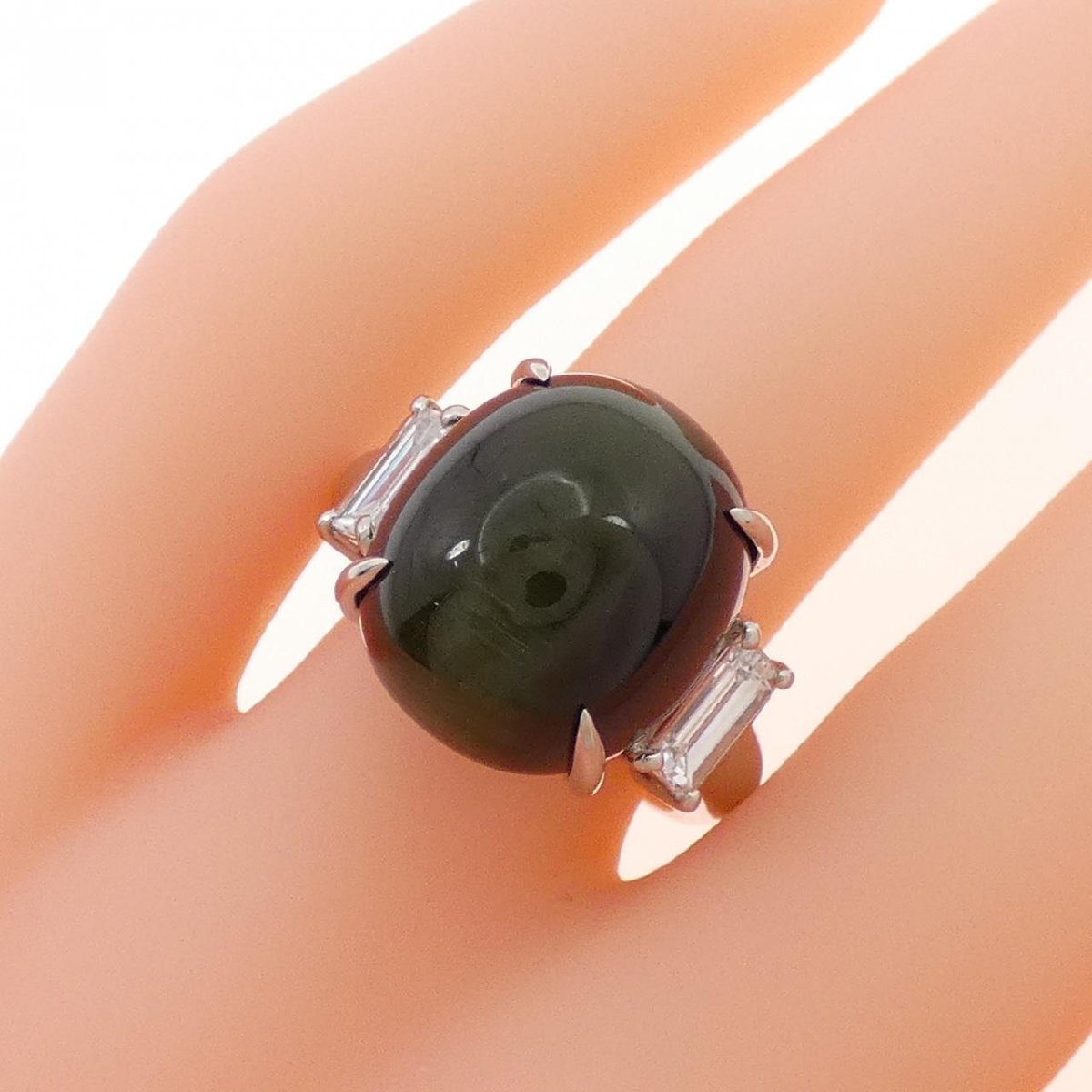 PT900 トルマリンキャッツアイ リング 17.450CT