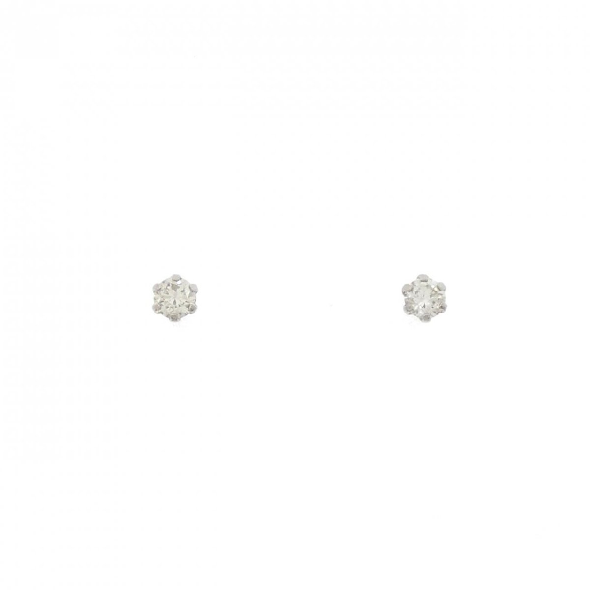 【新品】PT900 ソリティア ダイヤモンド ピアス 0.10CT