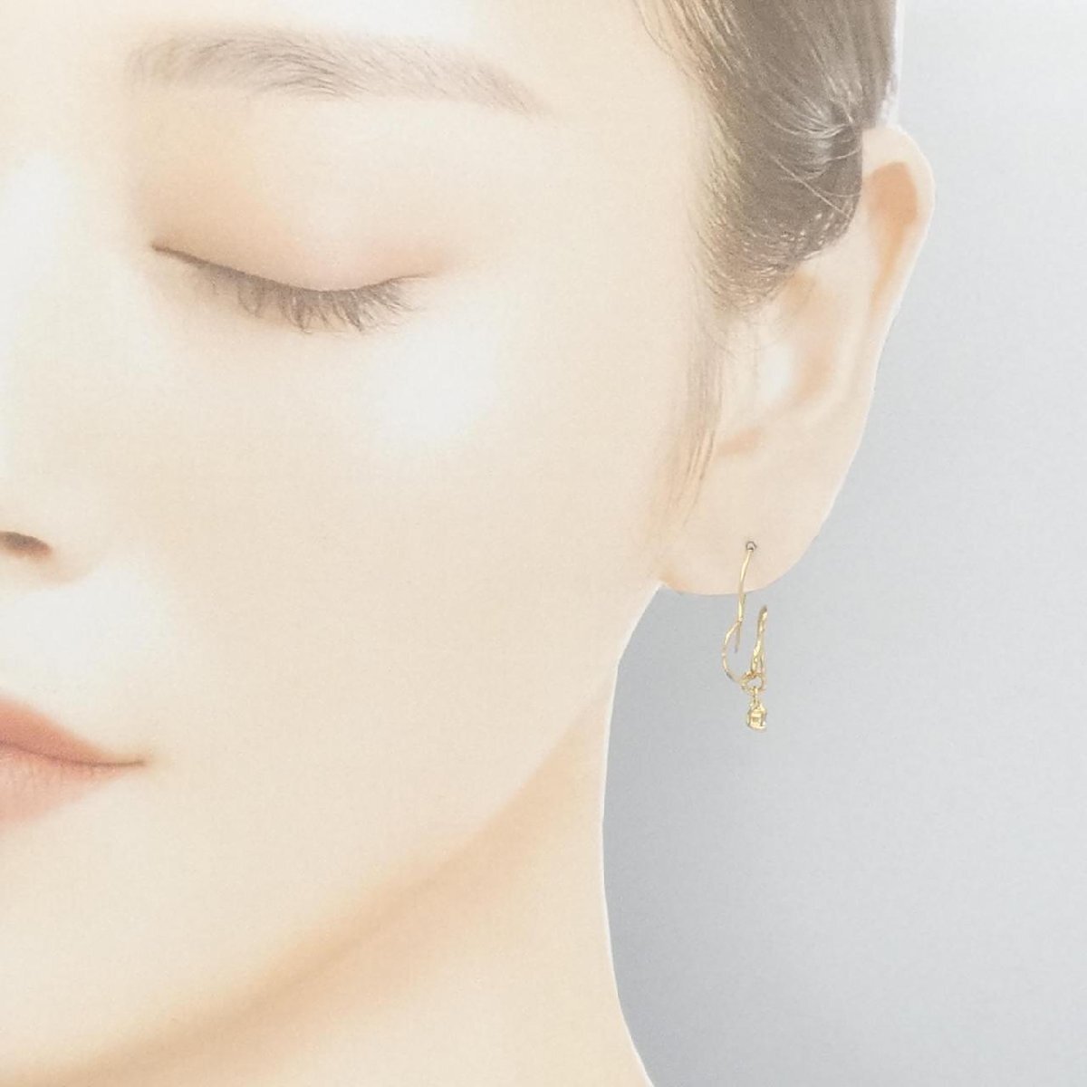 K18YG ハート ダイヤモンド ピアス 0.20CT