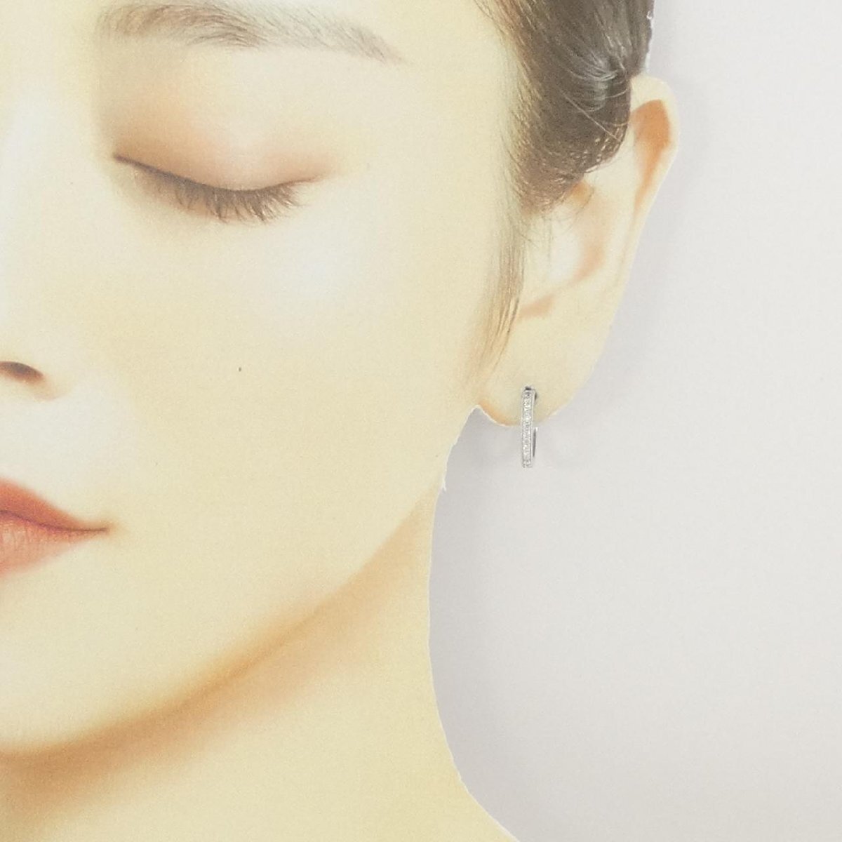 K18WG ダイヤモンド ピアス 0.20CT
