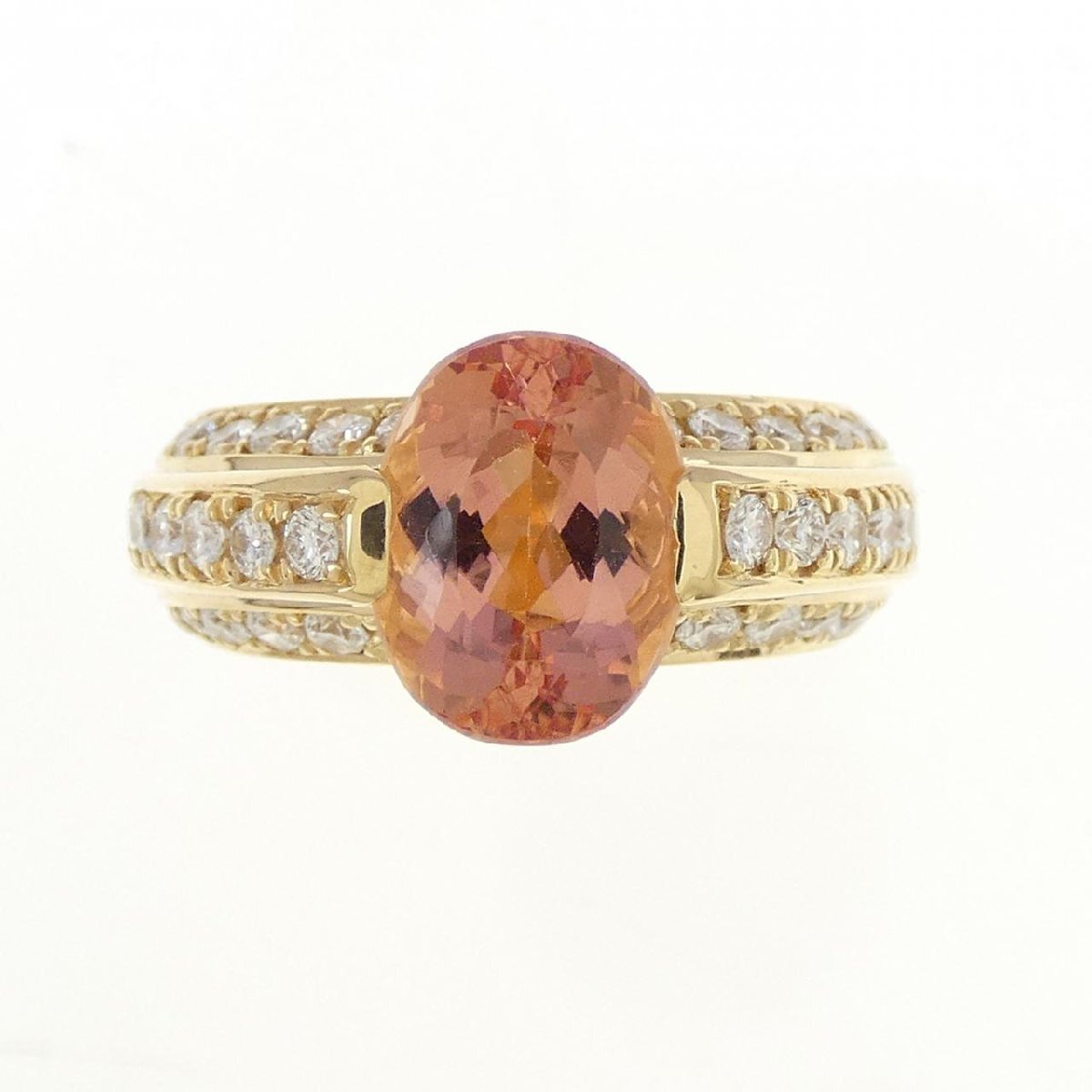 K18YG インペリアルトパーズ リング 2.84CT