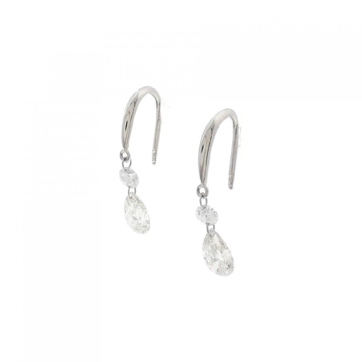 PT900 ダイヤモンド ピアス 1.00CT