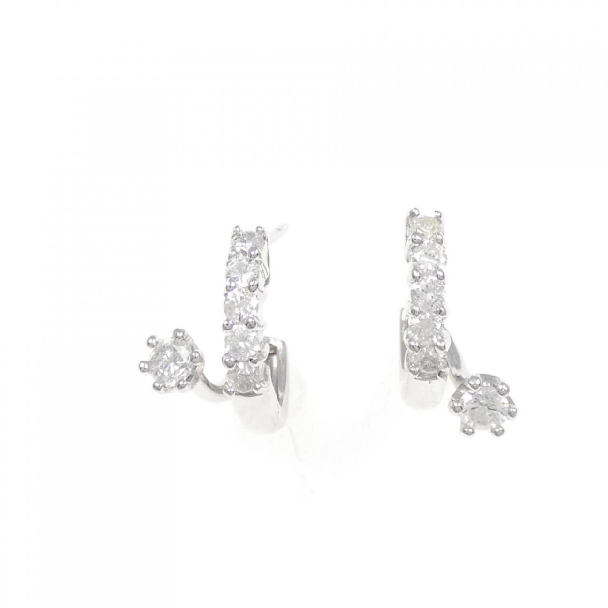 K14WG ダイヤモンド ピアス 0.40CT