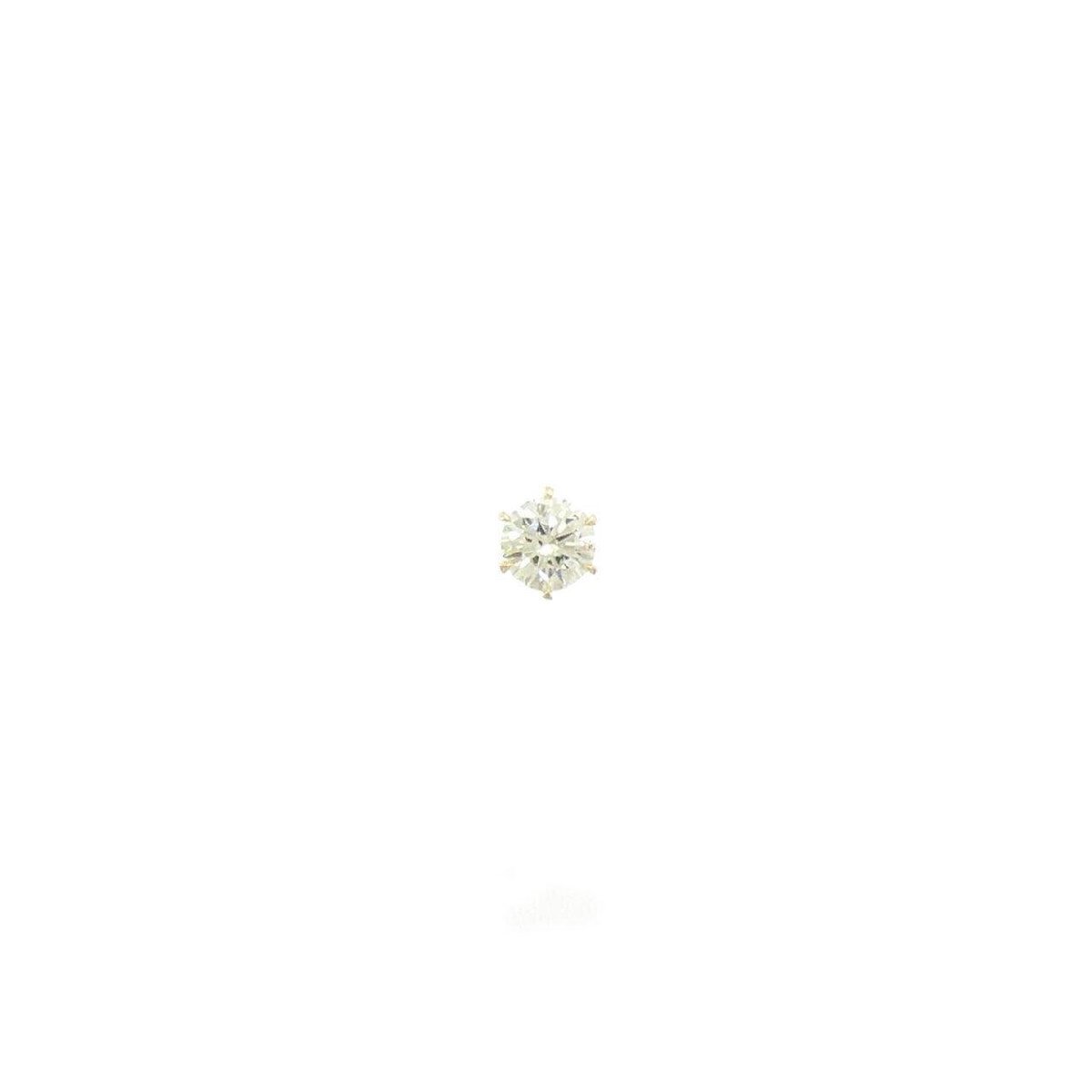【リメイク】K18YG ソリティア ダイヤモンド ピアス 0.387CT 片耳