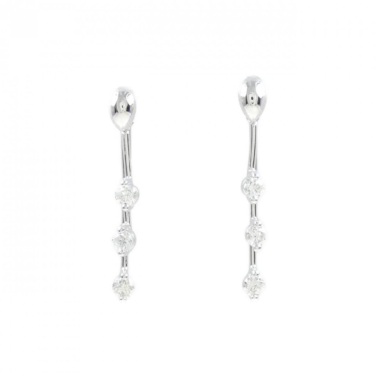 K18WG ダイヤモンド ピアス 0.50CT
