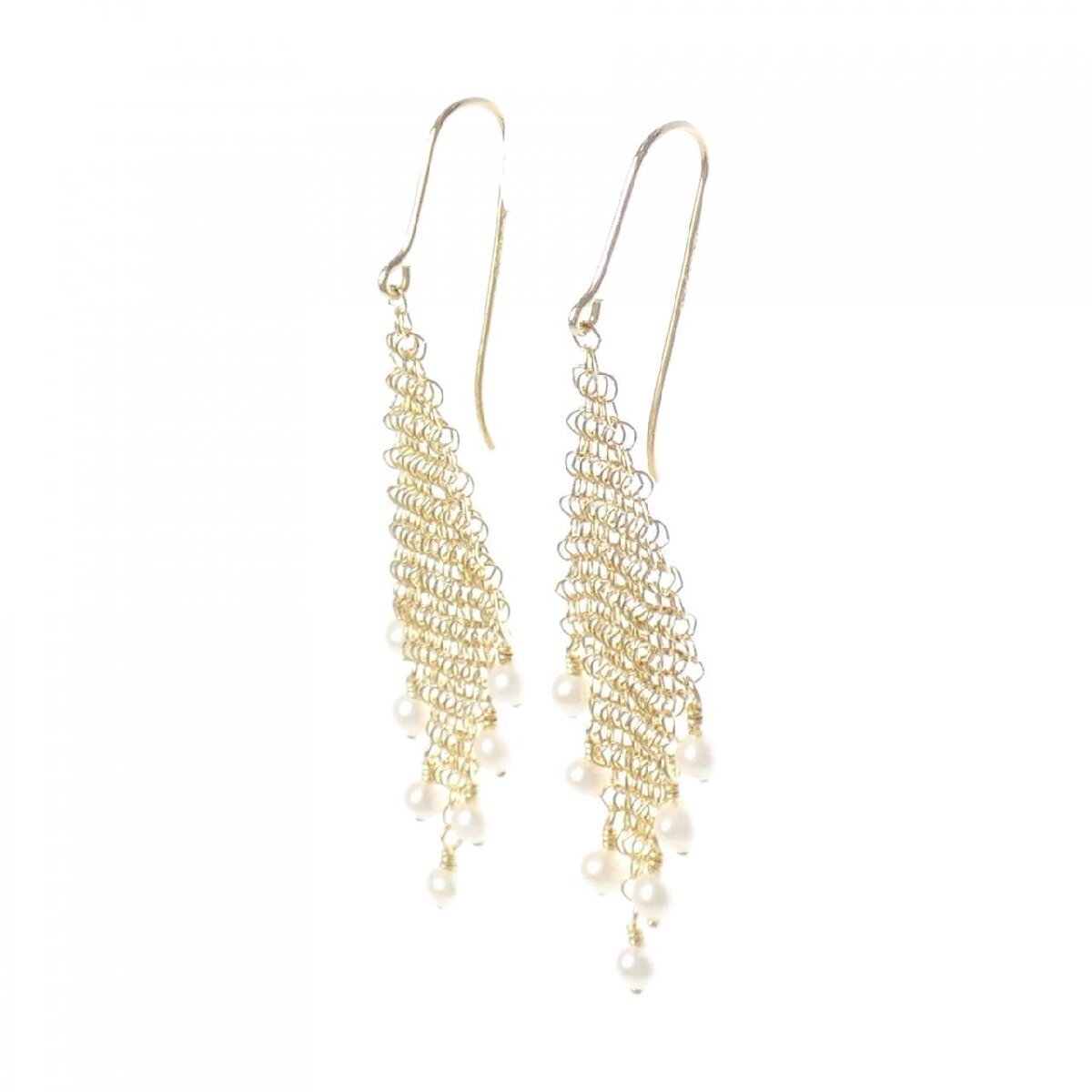 ティファニー メッシュ フリンジ ピアス_画像2