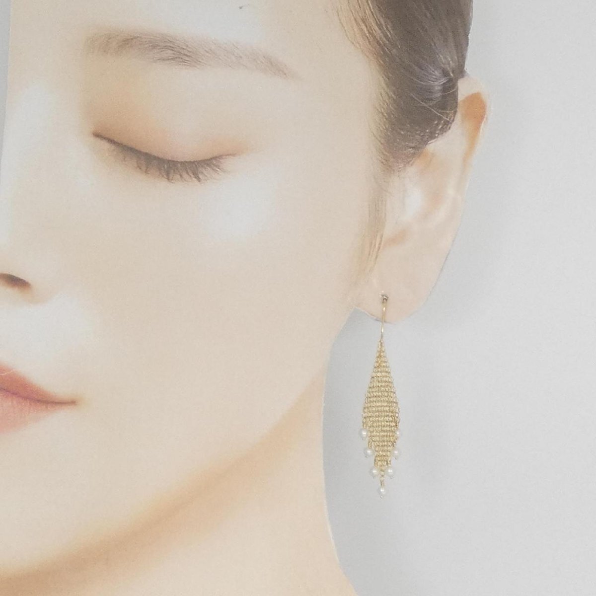 ティファニー メッシュ フリンジ ピアス_画像4