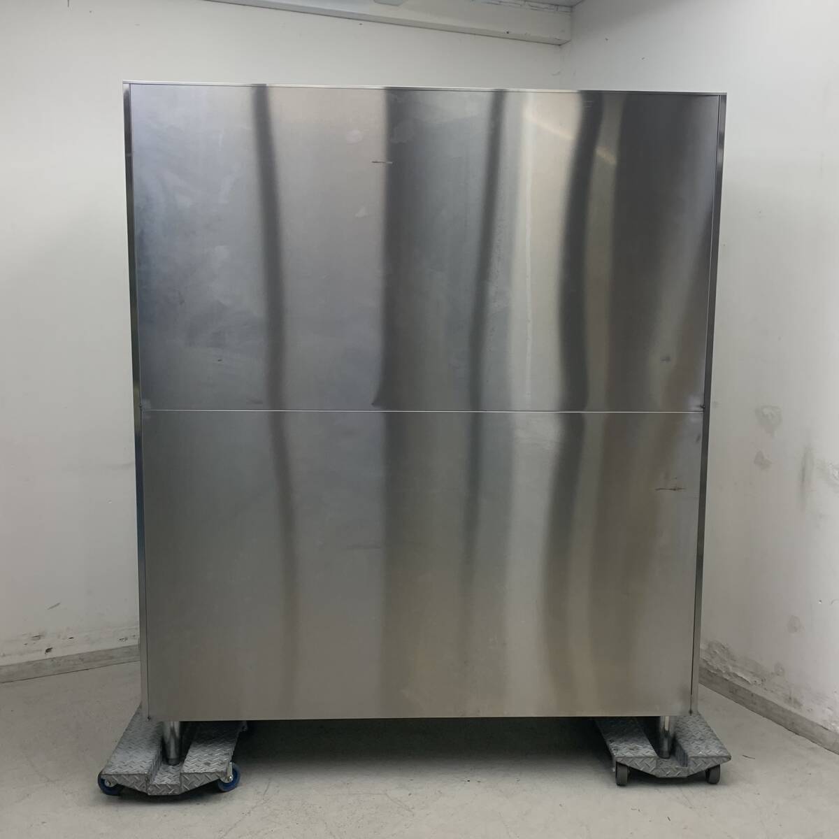 【値下げ】【中古】 A07748 食器保管庫 サンウェーブ ステンレス 食器棚 W1500 x D600 ｘ H1800 mm【厨房用】【営業所止・リフト有直送可】_画像4