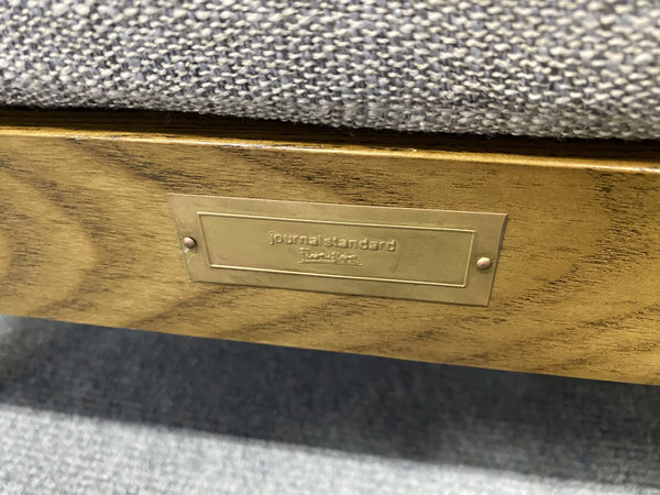 ジャーナルスタンダードファニチャー LILLE 2Pソファ アッシュ材 カバーリング オットマン ベージュ 中古家具 店頭引取歓迎 R9666
