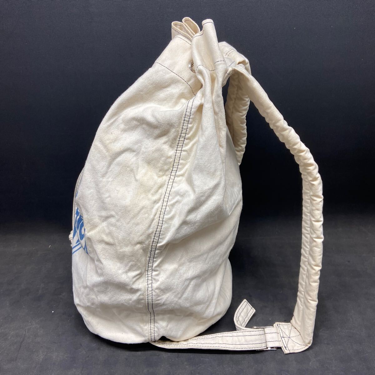 G2561 【90’ ヒステリックグラマー リュック】 ドラム型 バックパック ナップザック 布 キャンバス生地 レア ヴィンテージ 中古 保管品