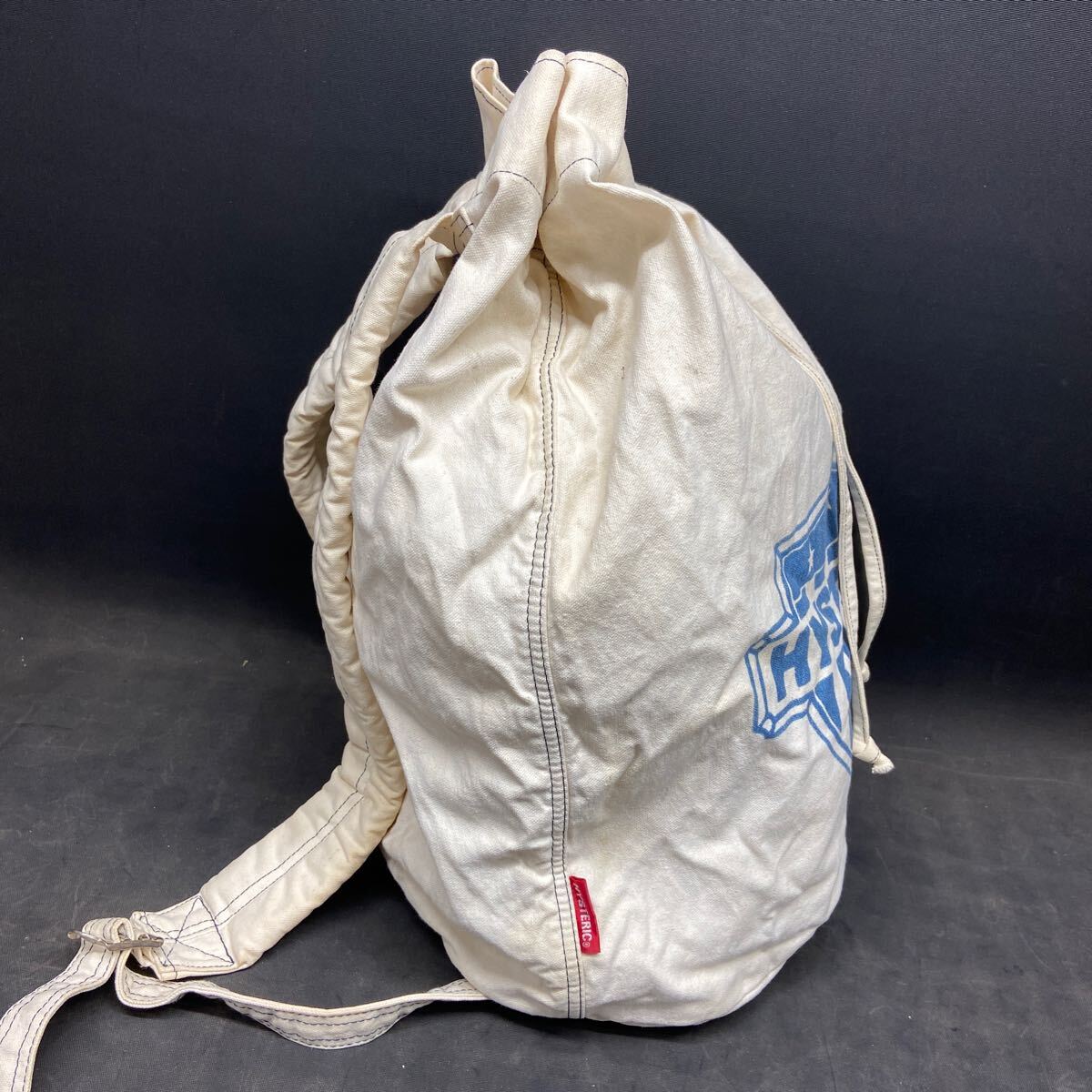 G2561 【90’ ヒステリックグラマー リュック】 ドラム型 バックパック ナップザック 布 キャンバス生地 レア ヴィンテージ 中古 保管品