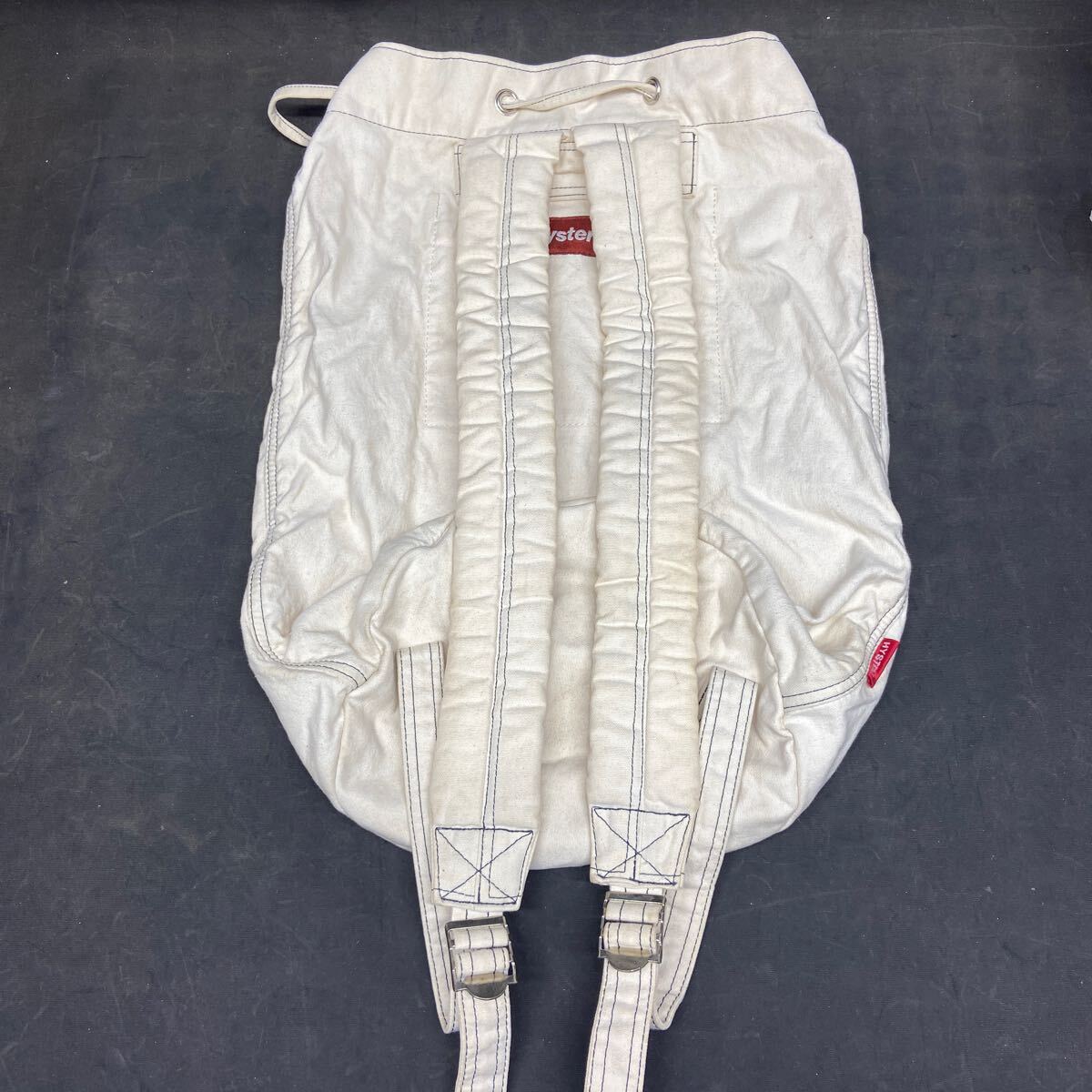 G2561 【90’ ヒステリックグラマー リュック】 ドラム型 バックパック ナップザック 布 キャンバス生地 レア ヴィンテージ 中古 保管品