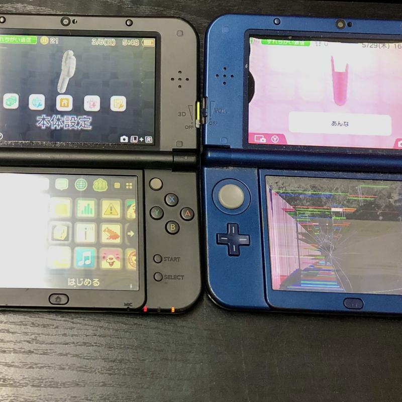 1円【ジャンク】Nintendo 任天堂/New3DSLL メタリックブルー/RED