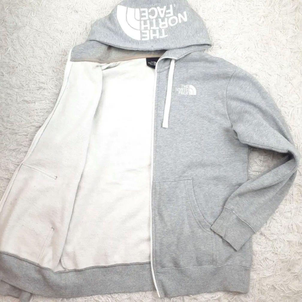 美品◎THE NORTH FACE ザノースフェイス ジップアップパーカ 刺繍