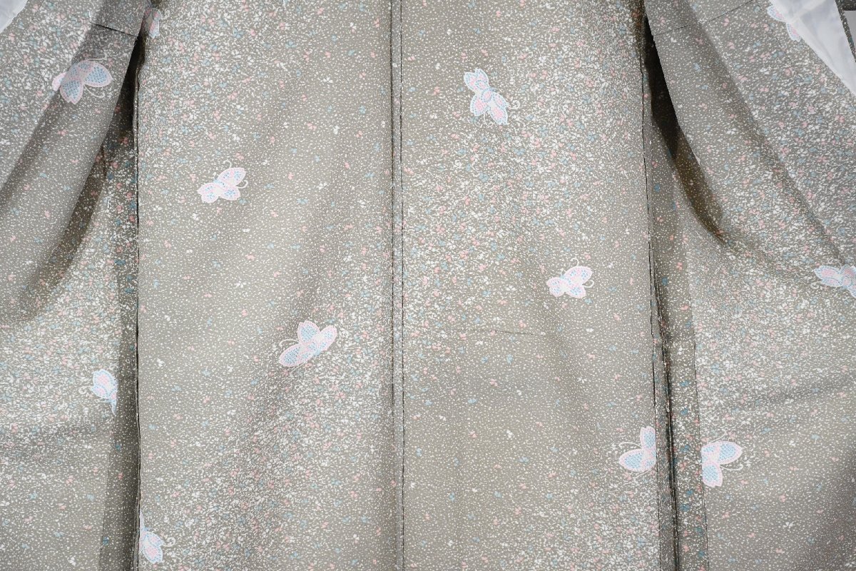 小紋 着物 単衣 花 身丈150cm 裄丈63cm ★ kb-6890 桜庭呉服店_画像10