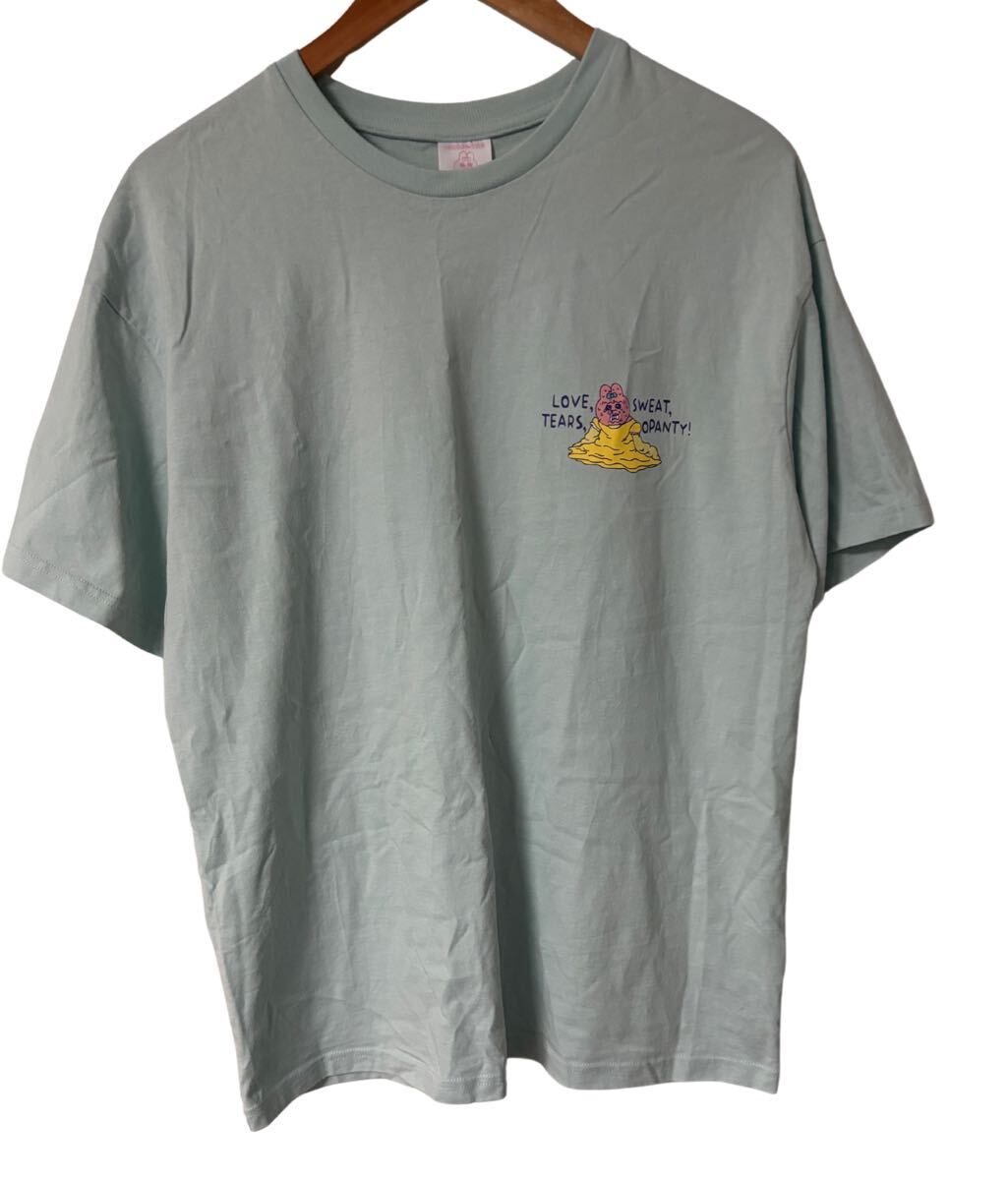 GU × おぱんちゅうさぎ コラボTシャツ Lサイズ ミントグリーン　Opanchu Usagi Collab T-shirt Mint Green Size L ユニセックス