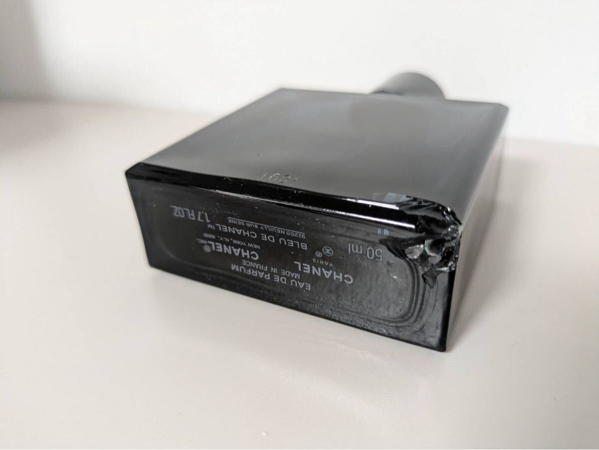 BLEU DE CHANEL ブルードゥシャネル EDP 50ml 香水 約4割殘 ボトル傷あり　Eau de Parfum 50ml - Used Bottle Damaged 40% Left 香水