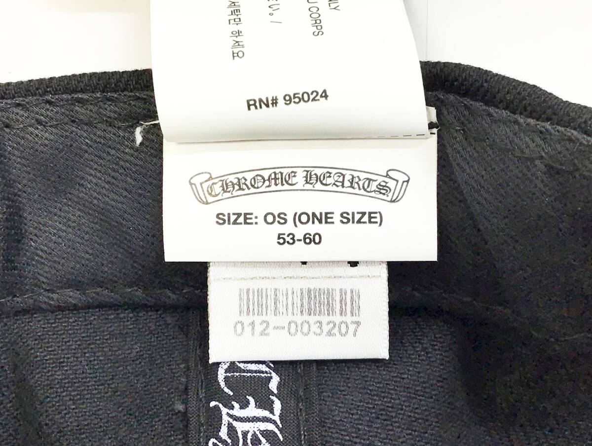 CHROME HEARTS キャップ OS (ONE SIZE) 53-60 CHROME HEARTS キャップ 黒/ブッラク OS(ONE SIZE)53‐60 刺繍