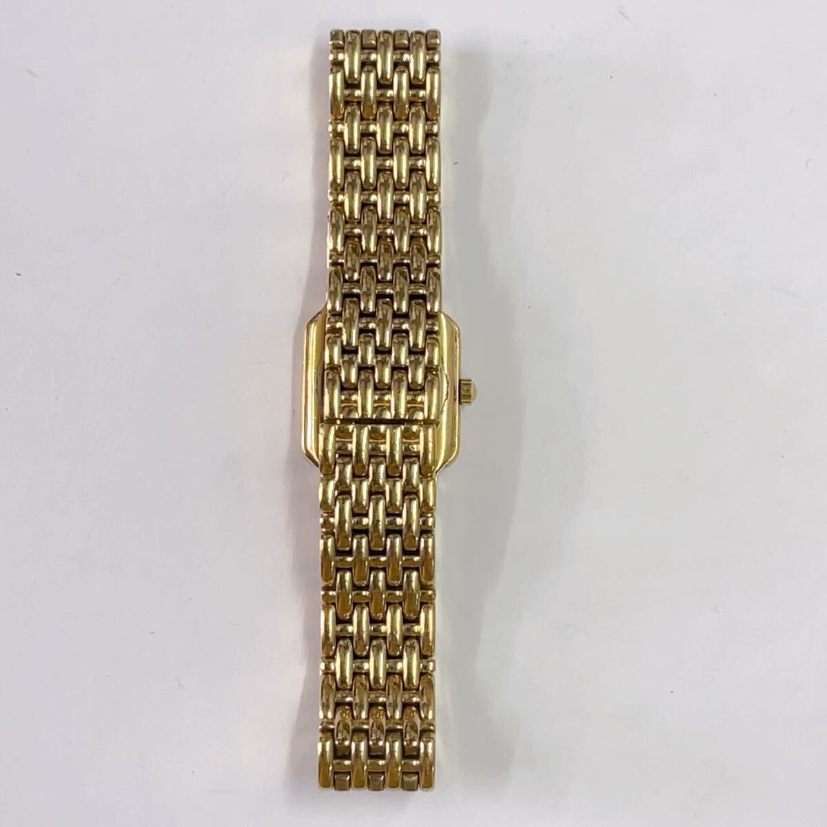 1円 稼動 良品 RAYMOND WEIL レイモンドウィル 3723 QZ ローマン デイト ゴールド 白文字盤 ブレスレット レディース腕時計 