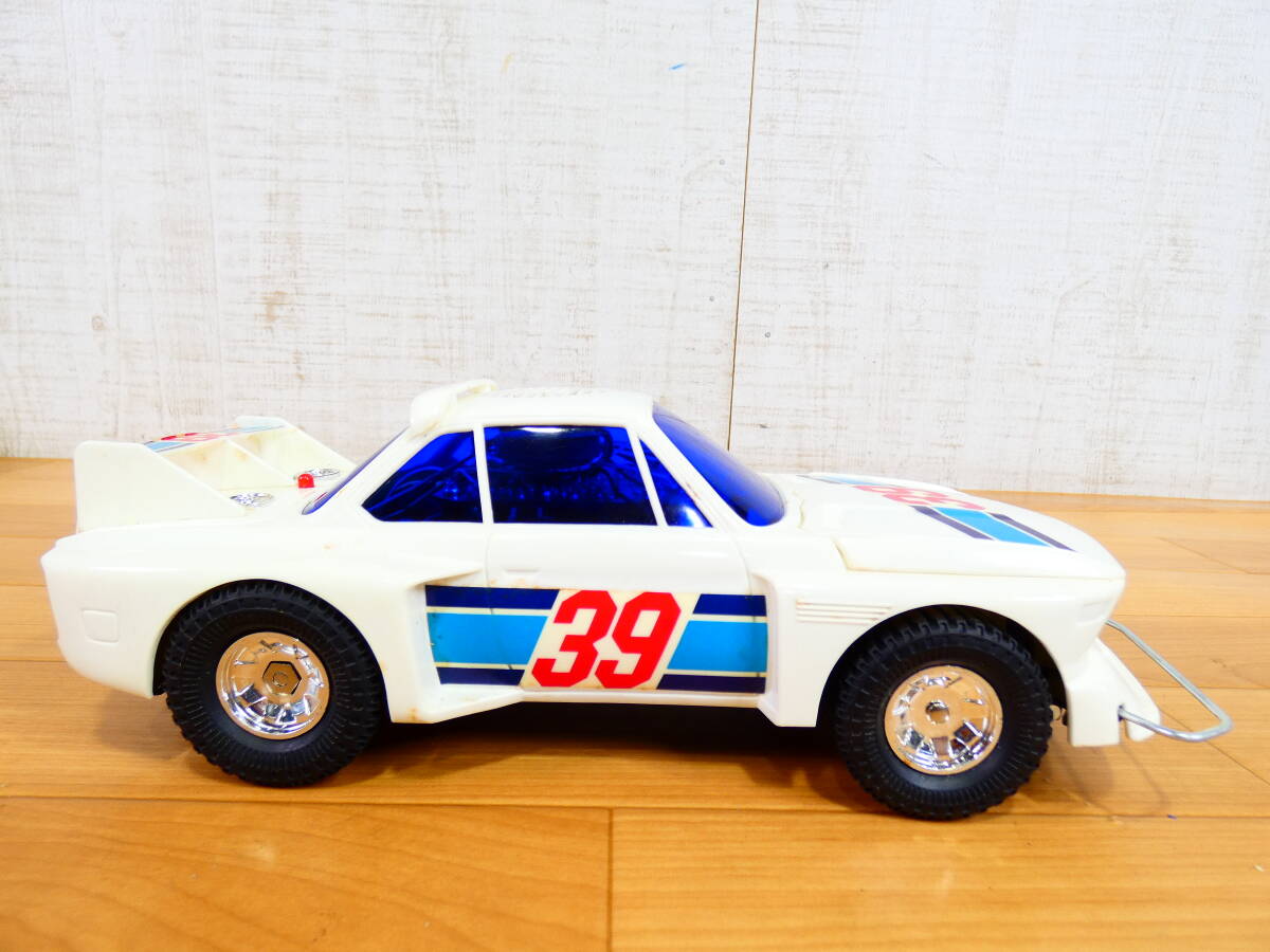 (S)◎ジャンク 當時もの 舊バンダイ ラジコンカー ダイナミックサウンドBMW ホワイト 全長約30cm 箱付き 動作不良 昭和レトロ ＠80(6)