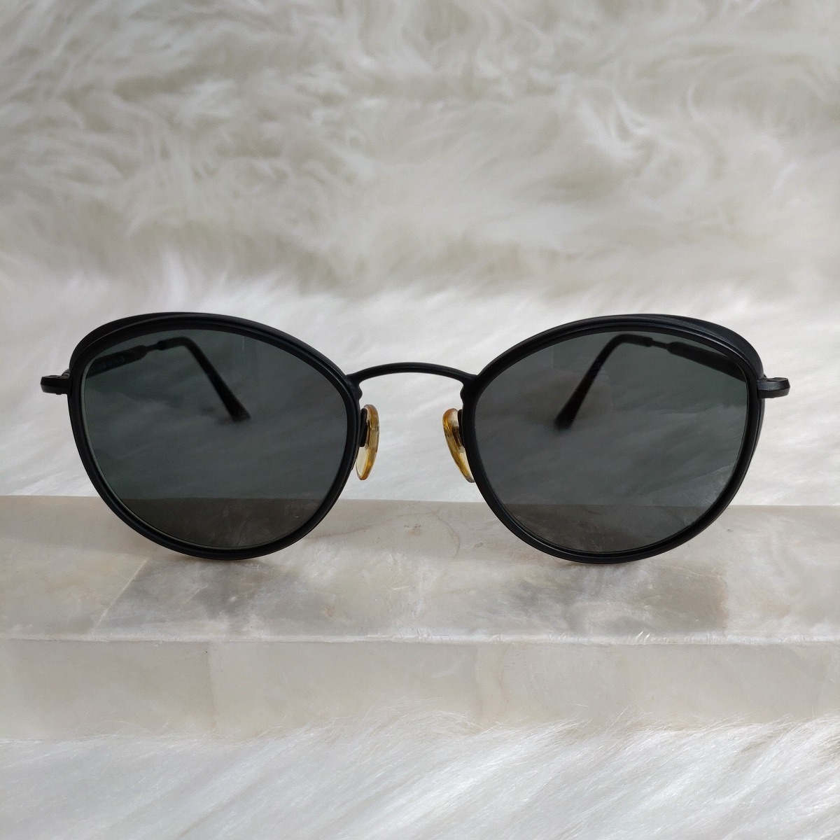 1円～ ■ジョルジオアルマーニ GIORGIO ARMANI サングラス 655 706 カラーレンズ フルリム ゴーグル型 イタリア制 黒 ブラック アイウェア 